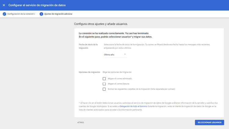 ajuste migración adicional
