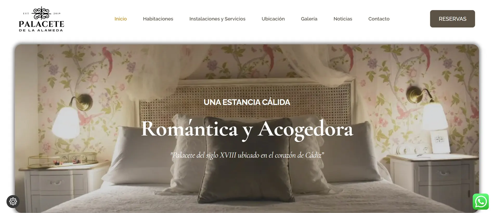 diseño web palacete de la alameda