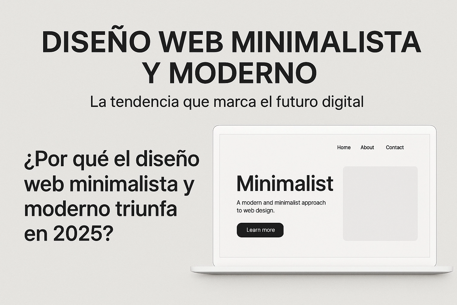 Diseño web minimalista y moderno la tendencia que marca el futuro digital